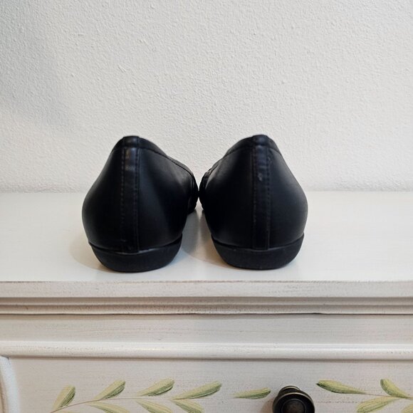 Trotters Womens Sz 6.5 Samantha Black Croco Ballet Flat Comfort Padded Shoes NEW - Picture 4 of 9